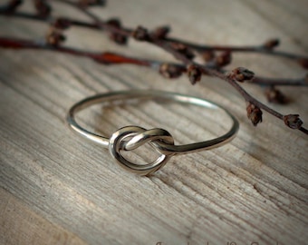 Handmade Sterling Silver Knot Ring: Friendship Jewelry