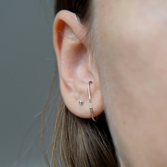 Hammered Ball Stud Earrings Sterling Silver Ball Studs Ball