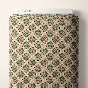 Cloud 9 Organic Cotton Fabric,  Florets from the Honey Garden Collection by Juliana Tipton, Quilters Weight, Bees, Floral