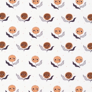 Organic Cotton Fabric, Cloud 9 Organic Cotton, Stem Sway from the Idea Garden Collection by Meenal Patel, Quilters Weight