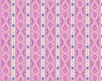 Purple Organic Floral Fabric by Cloud9 Fabrics, Acacia Allure from the Bohemian Garden Collection, Quilters Weight