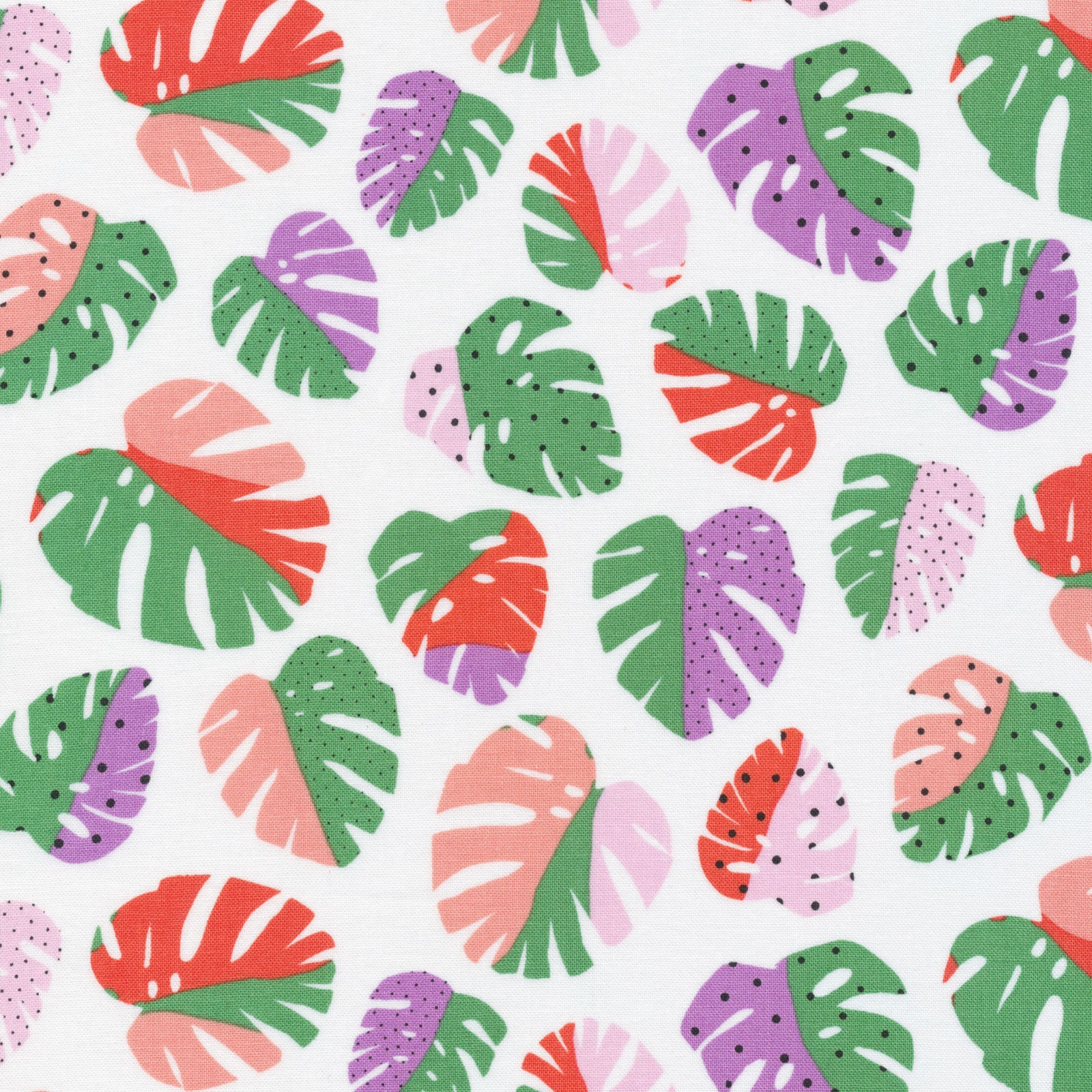 Happy Monstera - Happy Days - Brook Gossen - Cloud 9 Fabrics - Poplin Happy Monstera - Happy Days - Brook Gossen - Cloud 9 Fabrics - Poplin