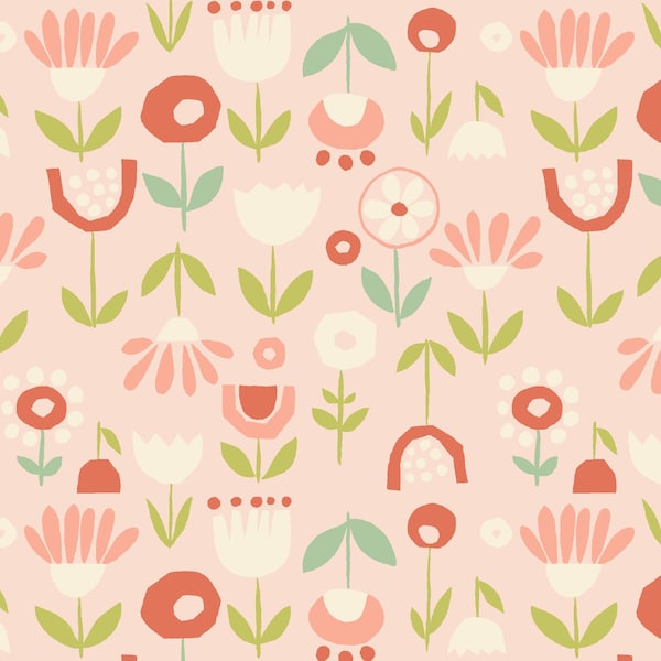 Floral Fabric, Monaluna Organic Cotton Fabric, Jubilee Poplin from the Amour Vert Collection