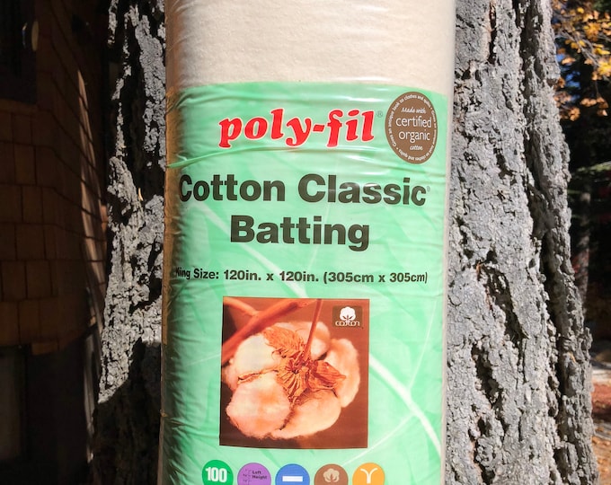 100 Organic Cotton Batting// King Size// 120x Etsy