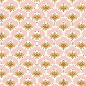 Rosie - Pink/Gold - Vintage Charm - Dots & Glory - Cloud 9 Fabrics - Poplin Rosie - Pink/Gold - Vintage Charm - Dots & Glory - Cloud 9 Fabrics - Poplin