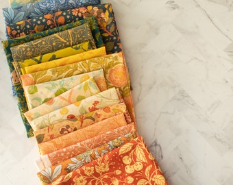 Fat Quarter Bundle, 16 Fat Quarters from The Bountiful Collection By Mustard Beetle, Birch Organic Cotton Fabrics