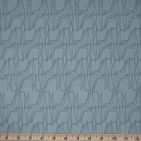 Birch Organic Cotton Fabric - Geo Giraffe Mineral - Geogami Collection - Origami Fabric - Geometric Fabric