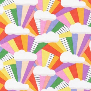 Organic Cotton Fabric, Cloud 9 Organic Cotton, After the rain from The Happy Days Collection by Brook Gossen, Quilters Weight