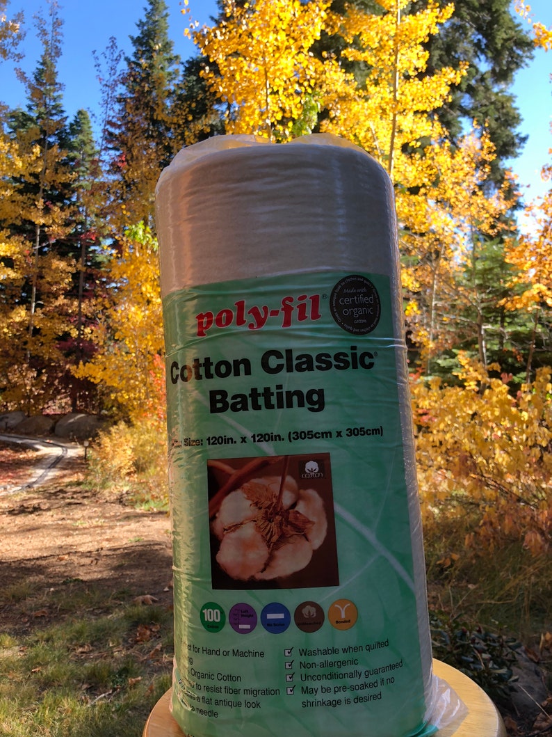 100 Organic Cotton Batting// King Size// 120x Etsy