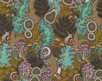 EOB 38x44”, Snail Fabric, Cloud 9 Organic Cotton, Snail trails from  the Into the Woods Collection by Sarah Watson, Quilters Weight