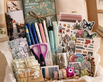 Scrapbooking Starter Box, Journaling Zubehör Kit, Kreatives Schreibwaren Set