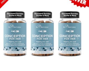 3x Natural Conception For Her 60 Capsules - Ovulation & Hormonal Balance