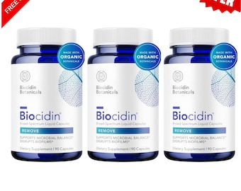 3x Biocidin Capsules Biofilm Disruptor Gut Cleanse & Immune Support 90 Capsules