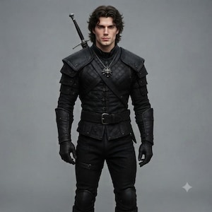 Witcher Inspired Leather Armor Jacket Men | Medieval Fantasy Cosplay Costume Custom Fit