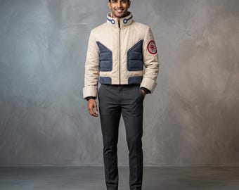 Star Fox Cosplay Jacke - Herren Echtleder Gamer Biker Mantel