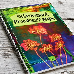Sobriety 12 Step journal Notebook for recovery Gratitude journal ~ 6x8" wire bound spiral notebook 118 lined pages Original artwork AA gift