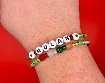 Mulan Inspired Beaded Bracelet | Handmade Disney Princesses Jewelry