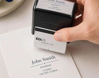 Return Address Stamp | Custom Address Stamp | Custom Logo Stamp | Personalized Self Inking or Wooden Stamp