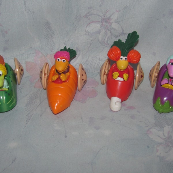 Vintage McDonalds Fraggles Fraggle Rock Set of 4 - Small Cars