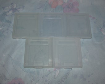 Vintage Official Nintendo Game Boy Clear Plastic Cases For Games - Set of 5 Travel/Protective Cases