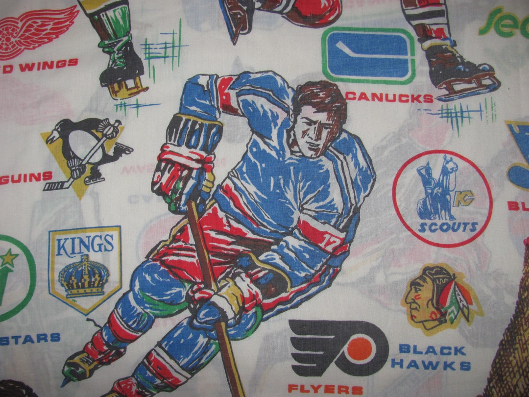 Vintage NHL Hockey Team Logos Hockey Players Twin/standard - Etsy