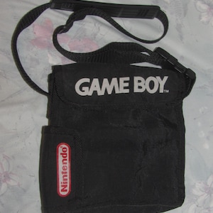 Étui vintage pour Nintendo Game Boy - 3 compartiments, bandoulière - Forme carrée