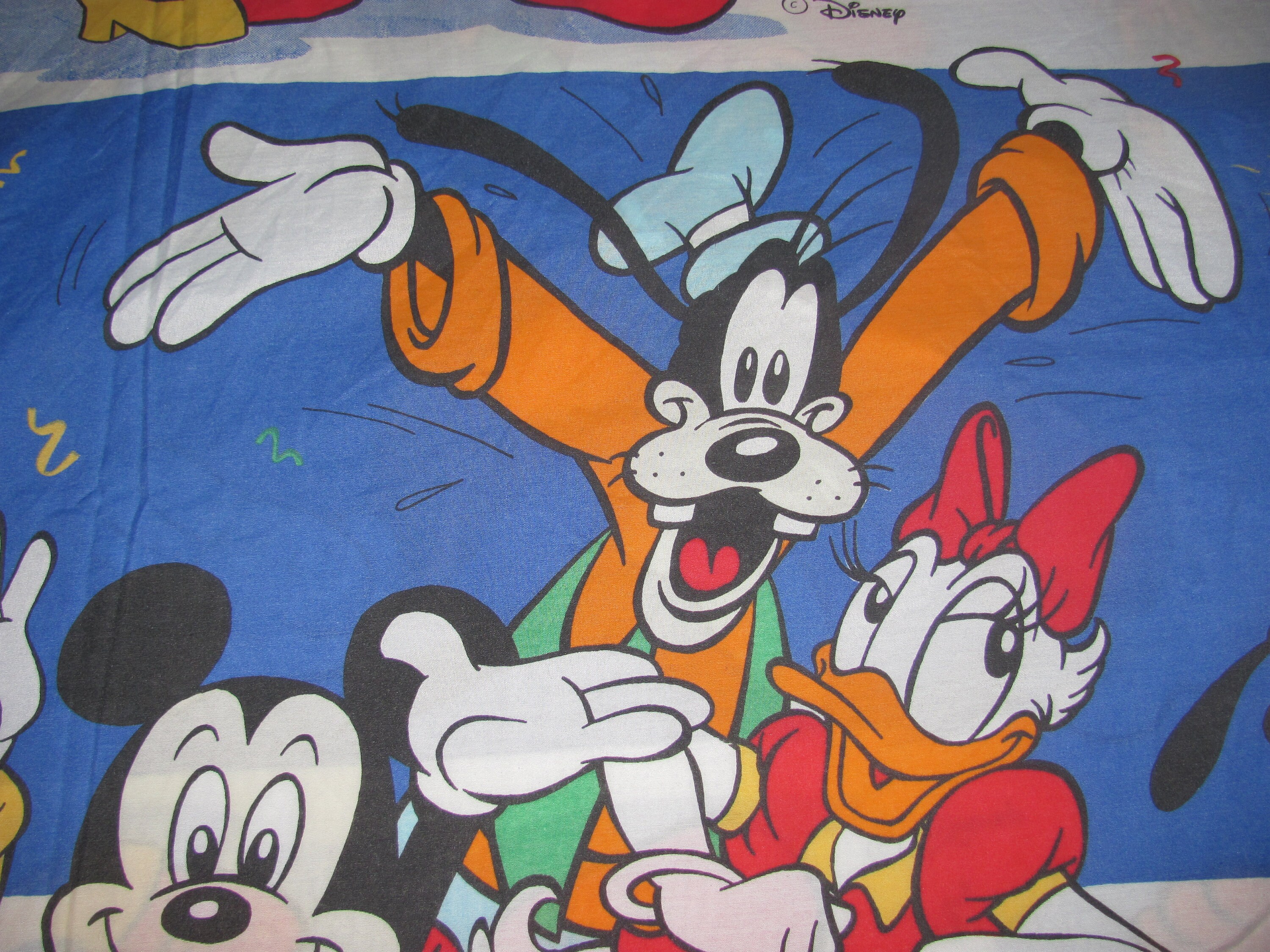 Vintage Mickey Mouse Disney Characters Twin Flat Etsy
