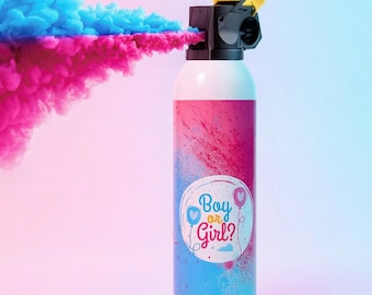Pulverizador de polvo para revelar el sexo del bebé (ensamblado)