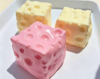 Brinquedo de queijo macio e fofo, brinquedo antiestresse de crescimento lento, decoração de mesa macia e crocante ASMR, brinquedo colecionável com tema de comida, lembrancinha fofa para festas