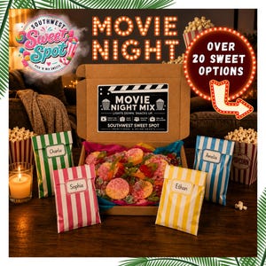 Custom Or Random Pick & Mix Movie Night Sweet Box | Choose from 20+ Sweets