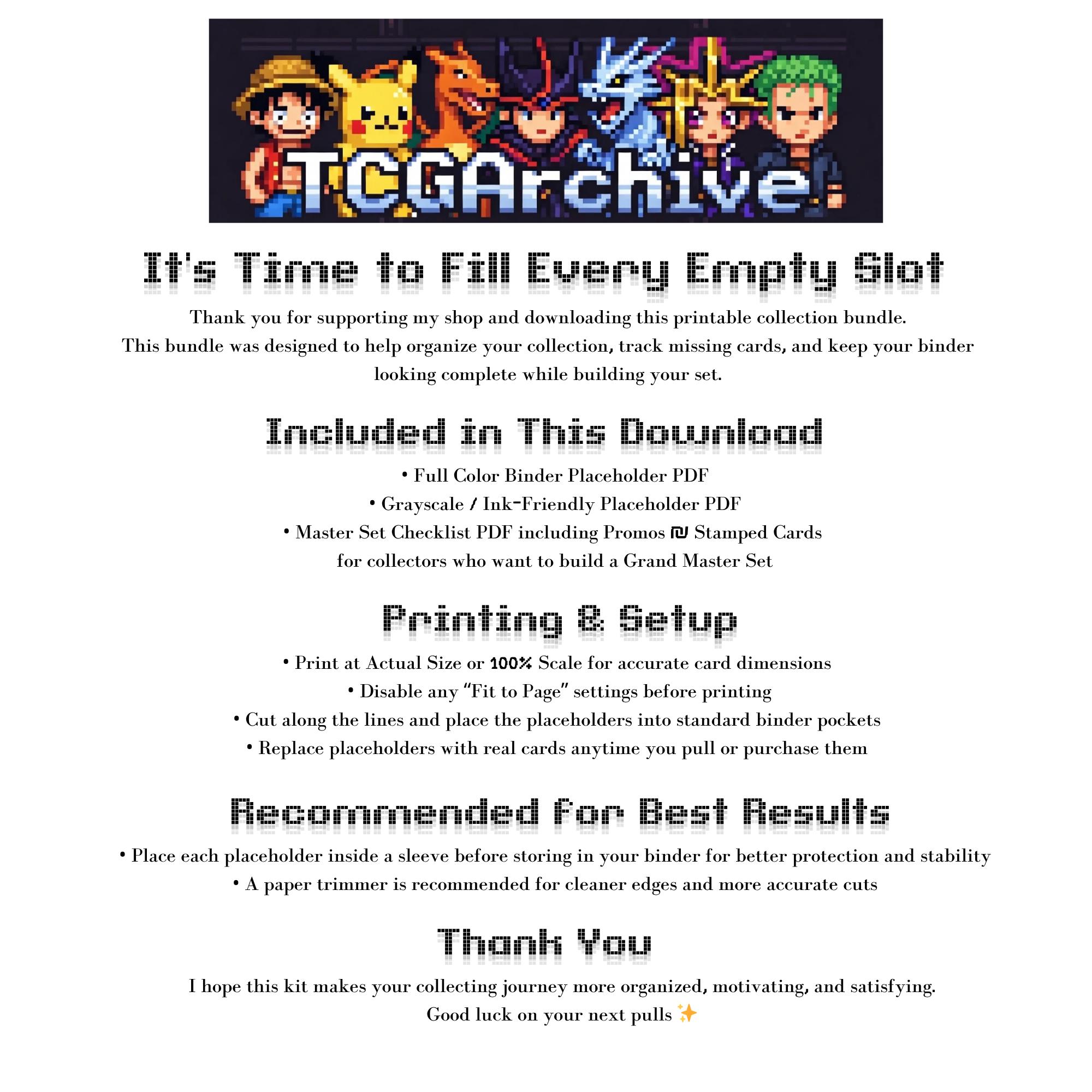 Mega Evolution Checklist.pdf Pokémon Mega Evolution Promos Binder Placeholders + Master Set ...