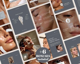 Instagram Templates Bundle for Estheticians, Med Spas & Skincare Clinics Beauty Social Media Kit Carousel