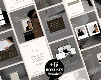 Instagram Templates Bundle for Online Business Coach Content Creator Social Media Kit Coaching Business