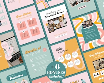 Instagram Templates Bundle for Online Business Coach Content Creator Social Media Kit Coaching Business