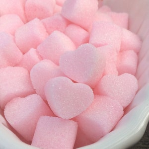 Colored Sugar Cube Hearts 100 for Tea. Coffee. Weddings. Baby Showers and Party's image 2