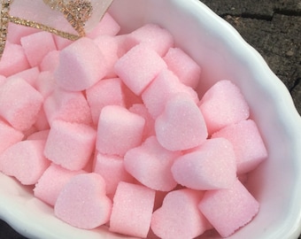Colored Sugar Cube Hearts (100) for Tea. Coffee. Weddings. Baby Showers and Party's