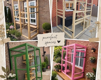 3 sided catio, mesh roof 8ft tall x 6ft wide x 3ft deep