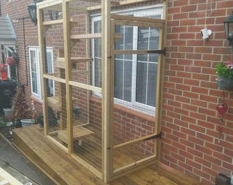 3 sided catio, mesh roof 8ft tall x 6ft wide x 3ft deep