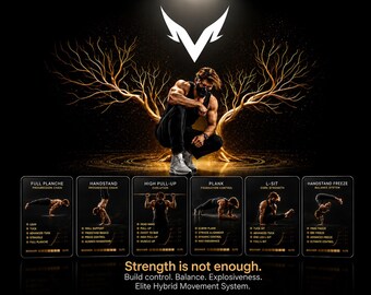 Sistema de entrenamiento de calistenia / Guía de progresión de fuerza y movilidad funcional, programa avanzado, fitness pdf (PDF)