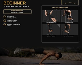 Plan de entrenamiento de calistenia para principiantes en PDF / Programa de entrenamiento con peso corporal de 8 semanas para dominadas y flexiones