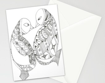 All Occasion Greeting Card Birds--When our tummy's touch