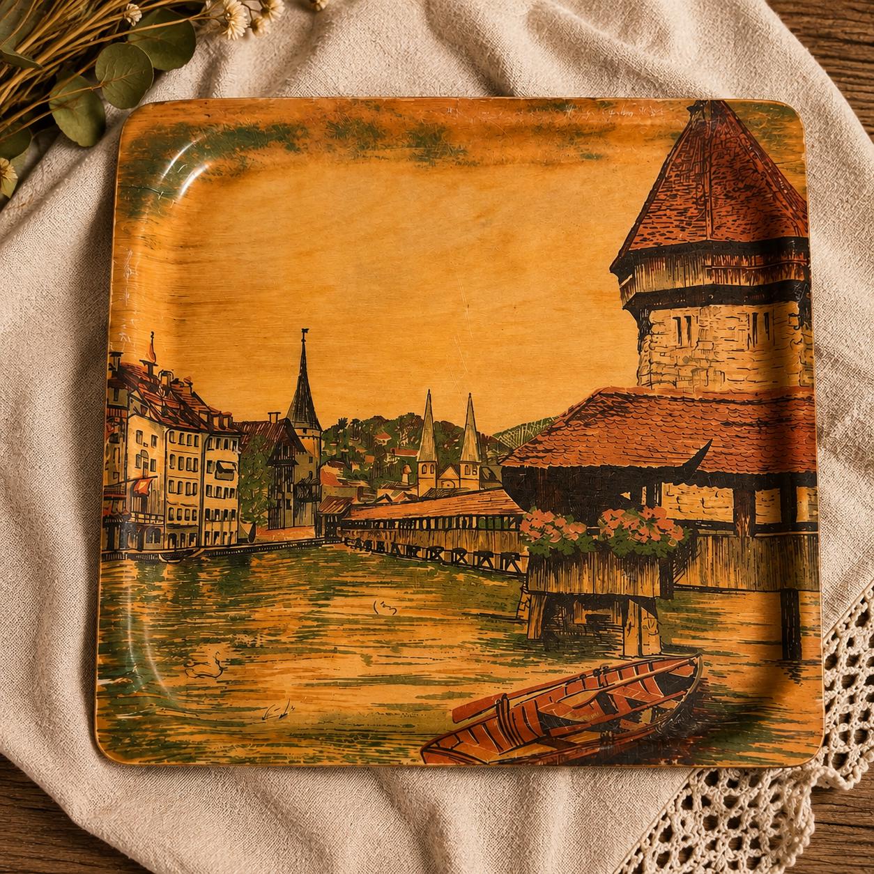 Vintage Swiss Plate - Etsy