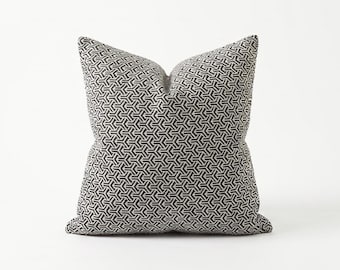 Geometric Black and White Cushion Cover, Modern Neutral Throw Pillow Decorative Pillow