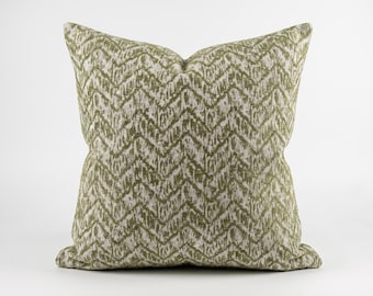 Olive Green Chevron Pillow Cover, Unique Home Decor
