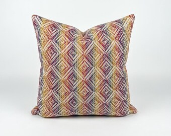 Colorful Geometric Cushion Cover, Multicolor Woven Sofa Accent Pillow