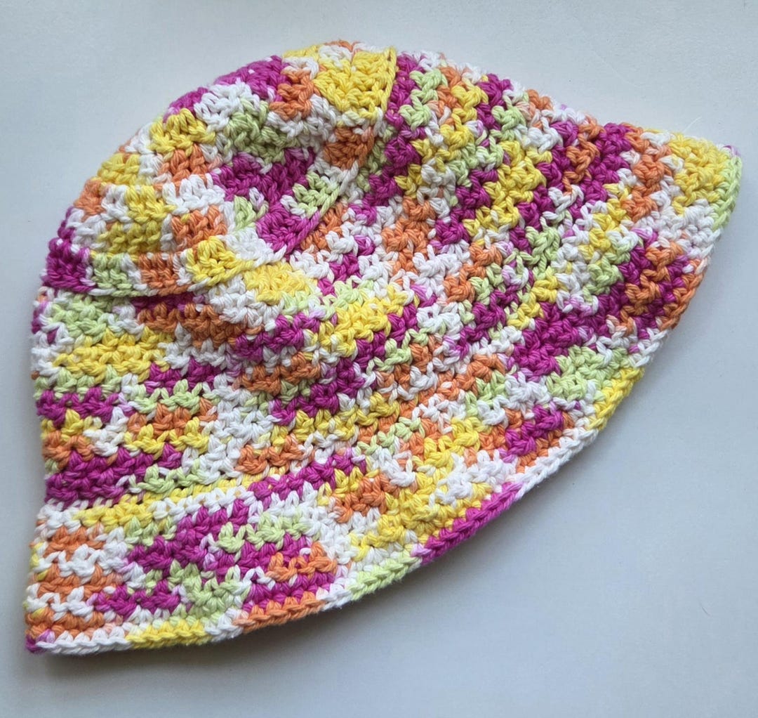 Handmade Cotton Crochet Bucket Hat - Etsy