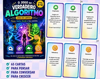 65 Cartas de Pensamento Crítico para Pré-Adolescentes, Pensamento Criativo e Resolução de Problemas, Brain boost, Download Imediato