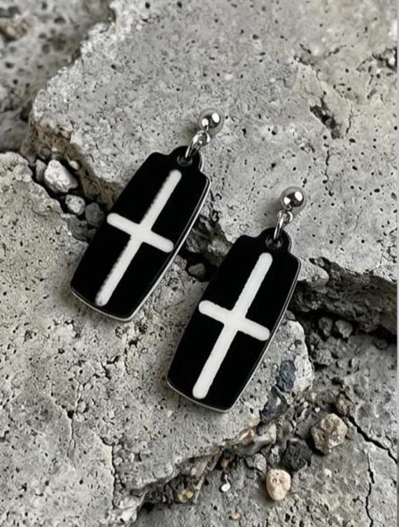Tokyo Revengers Mitsuya Cross Dangle Earrings – Takashi Cosplay