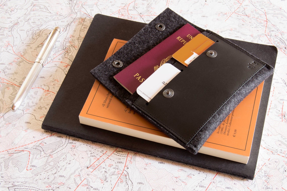 Durevole custodia per passaporto in pelle pieno fiore RFID porta