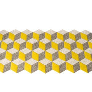 Wool felt table runner - various colors - wool felt runner - geometric runner - home decor - gift idea - handmade - made in Italy